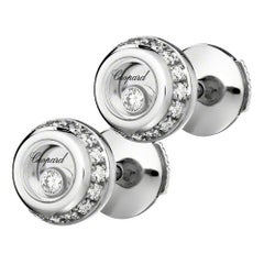 Chopard Miss Happy Diamond White Gold Stud Earrings