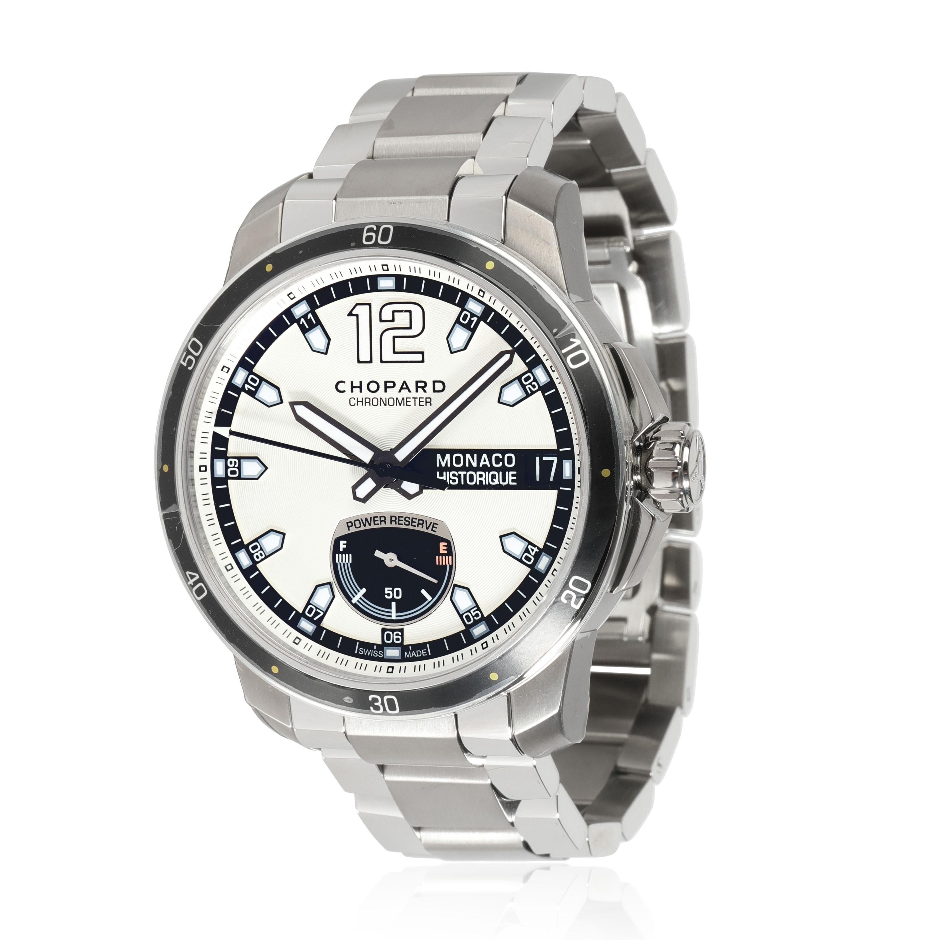 Chopard Monaco Historique 158569-3002 Men's Watch in SS/Titanium

SKU: 110918

PRIMARY DETAILS
Brand:  Chopard
Model: Monaco Historique
Country of Origin: Switzerland
Movement Type: Mechanical: Automatic/Kinetic
Year of Manufacture: