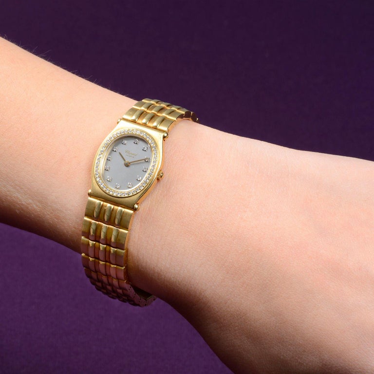 Chopard Monte Carlo Diamond Ladies 18k Wrist Watch For Sale 1