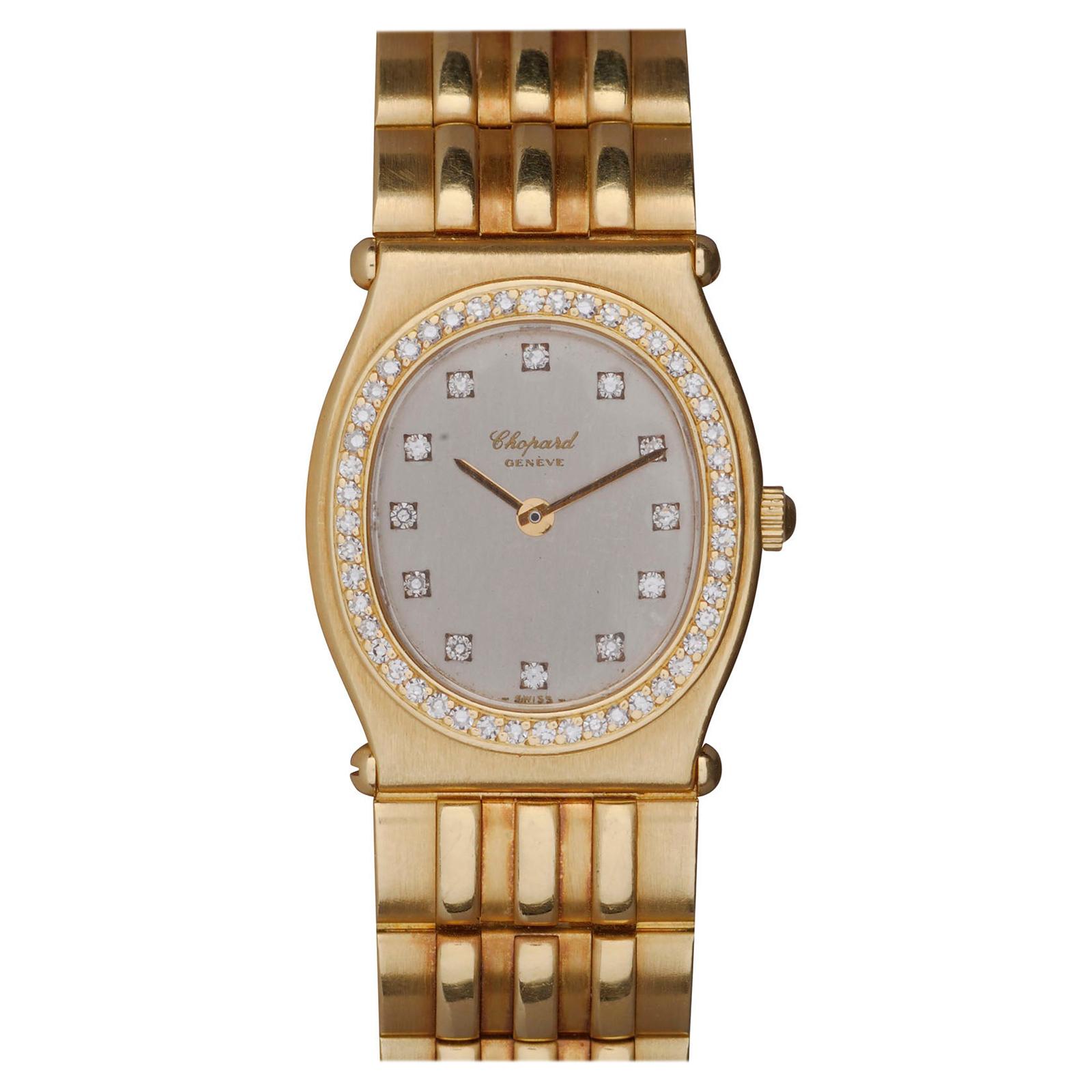 Chopard Monte Carlo Diamond Ladies 18k Wrist Watch For Sale
