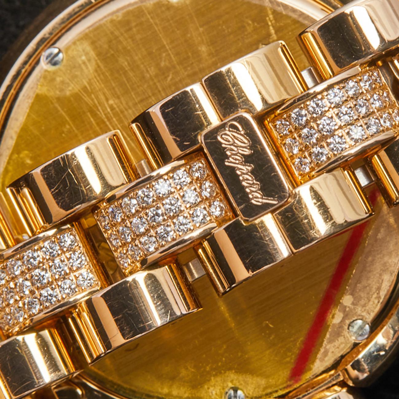 Chopard Mother of Pearl 18K Diamond Happy Sport 4183 Women's Wristwatch 36 mm 2