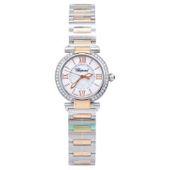 Used Chopard Mother Of Pearl Diamond 18K Rose Stainless Steel Imperiale 388563-6008 W