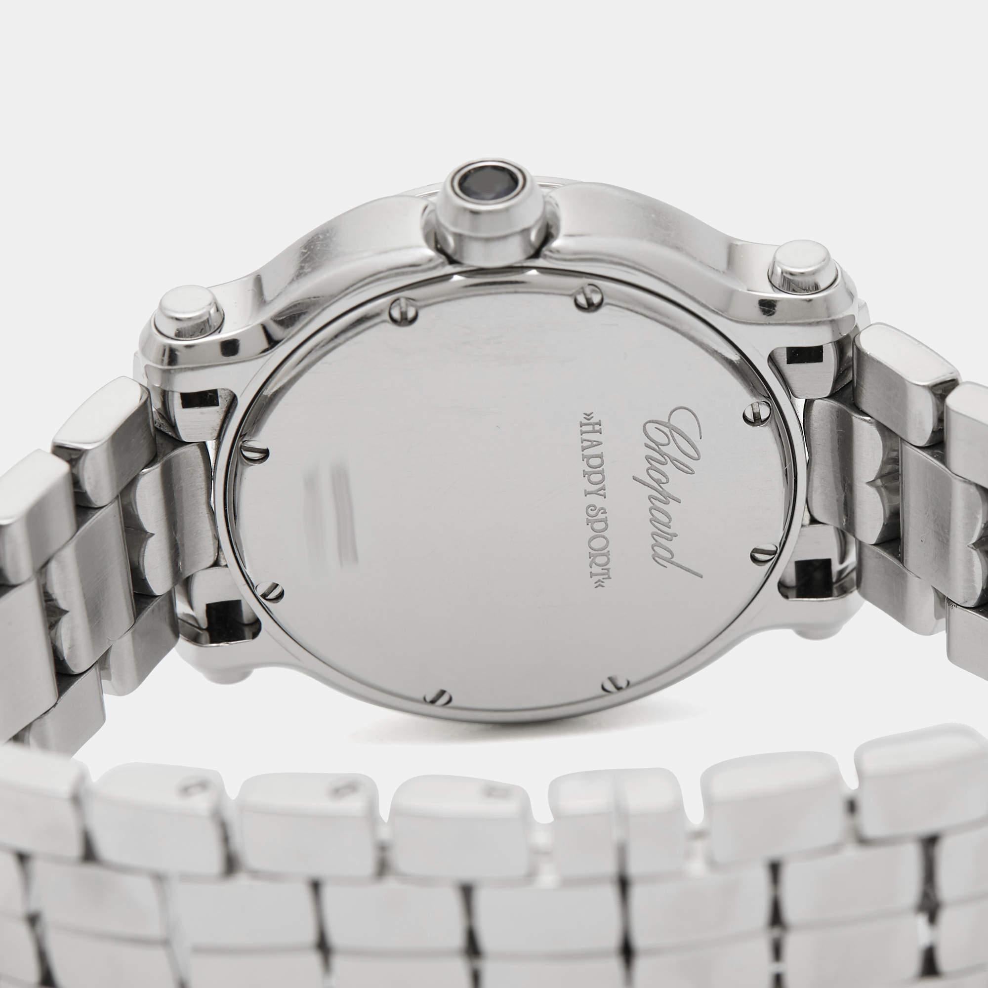 Chopard Mother Of Pearl Diamond Happy Sport 8475 Women's Wristwatch 35 mm 1