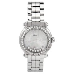 Chopard Mother of Pearl Diamond Stainless Steel Happy Sport 278477-3002 