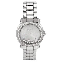 Chopard Mother of Pearl Diamond Stainless Steel Happy Sport 278477-3002