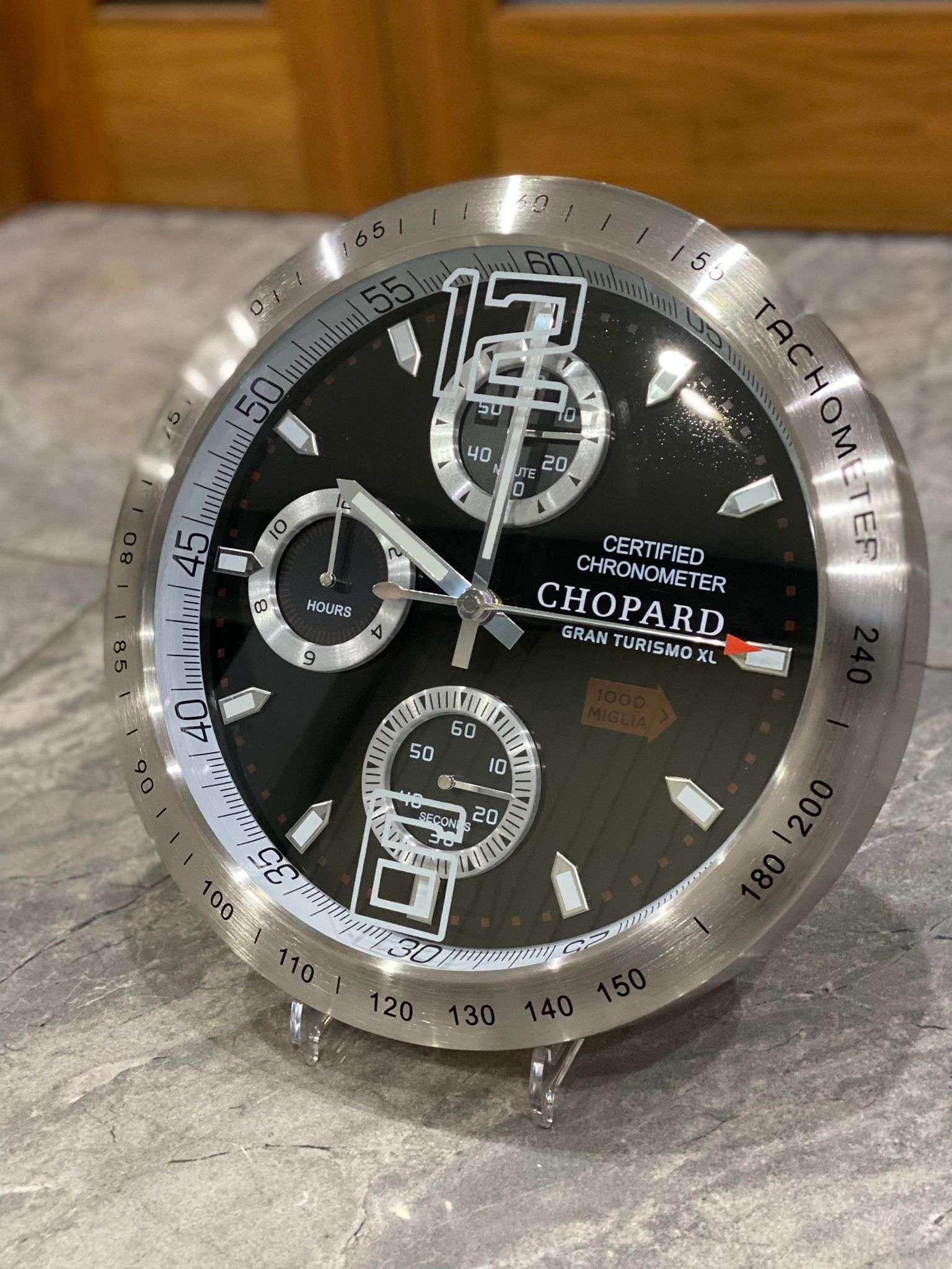 Chopard Officially Certified Chronometer Gran Turismo Chrome Wall Clock. With luminous hands, sweeping hands.
Free international shipping.