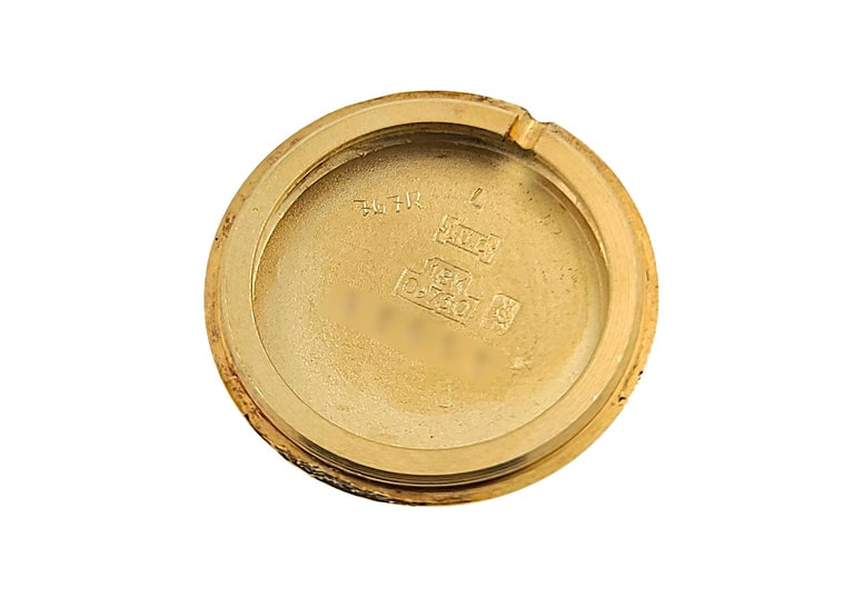 CHOPARD large 18k gold TANK - ref.2012 - black onyx dial - NOS - 1984 -  Watchurbia - The vintage portfolio