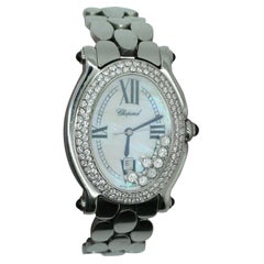 Chopard Oval Diamond and Stainless Steel Watch