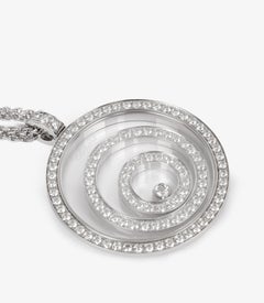 Chopard Pavé Diamond 18ct White Gold Happy Spirit Pendant