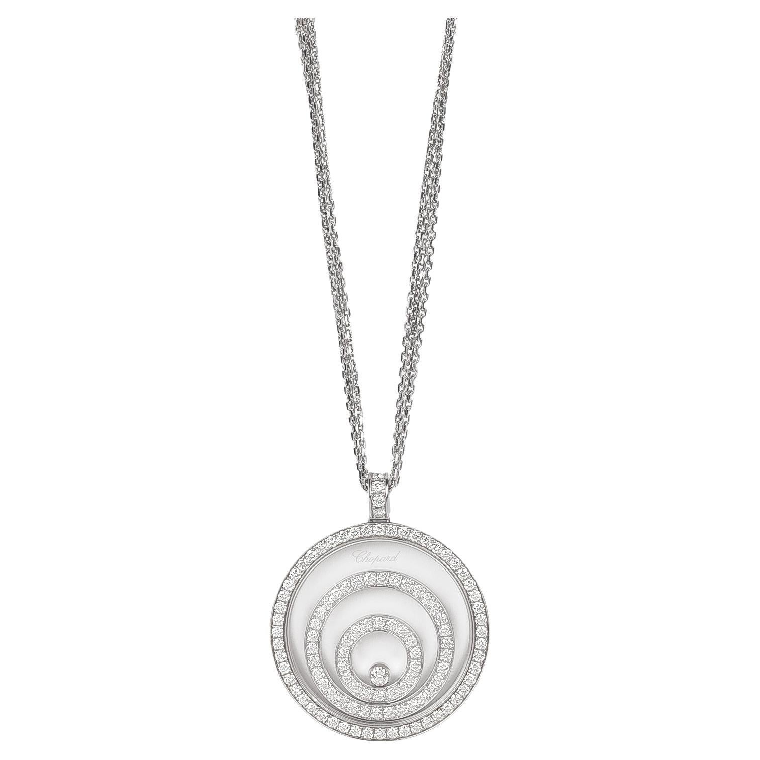Chopard Pavé Diamond 18ct White Gold Happy Spirit Pendant