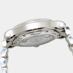 Reloj de pulsera Chopard Pink Stainless Steel Diamond Happy Sport para mujer 36 mm