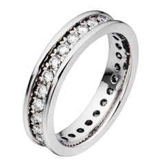 Chopard Platinum Full Diamond Wedding Band Ring 82/7338