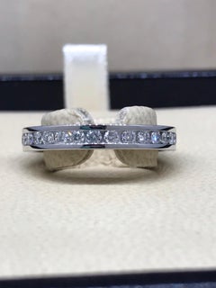Chopard Platinum Full Diamond Wedding Band Ring 82/7451 Brand New Box and Papers