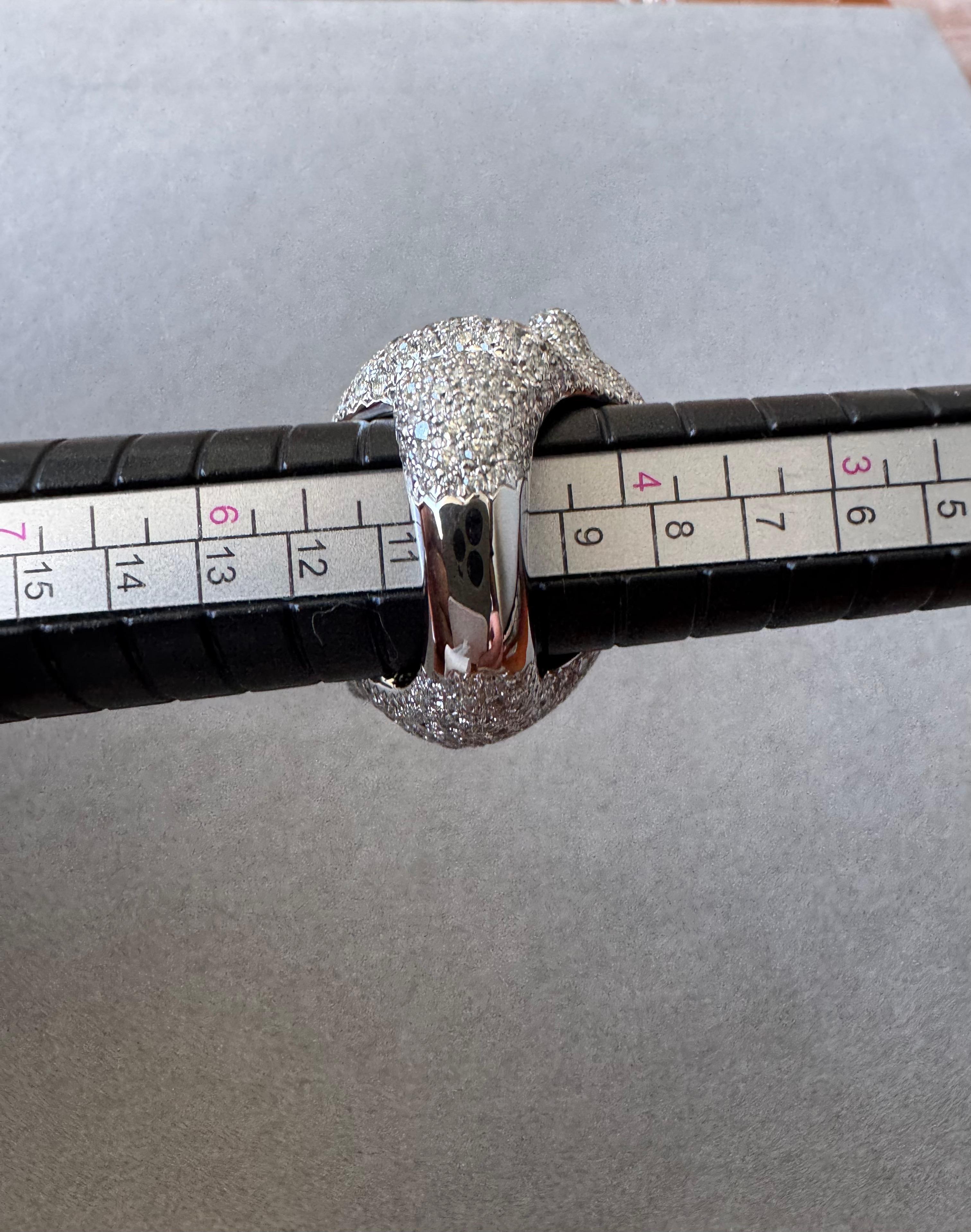 Chopard Polar Bears Diamond Pave Set Blue Sapphire Black Onyx White Gold Ring 2