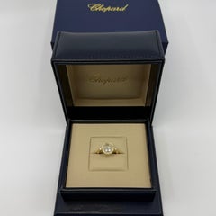 Chopard Rare Vintage Happy Diamonds 18k Yellow Gold Diamond Ring with Box