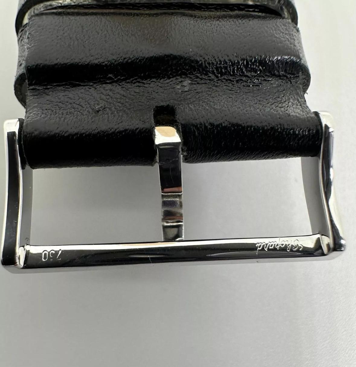 Chopard Rectangle 13/9130 18k White Gold Corte brillante en venta