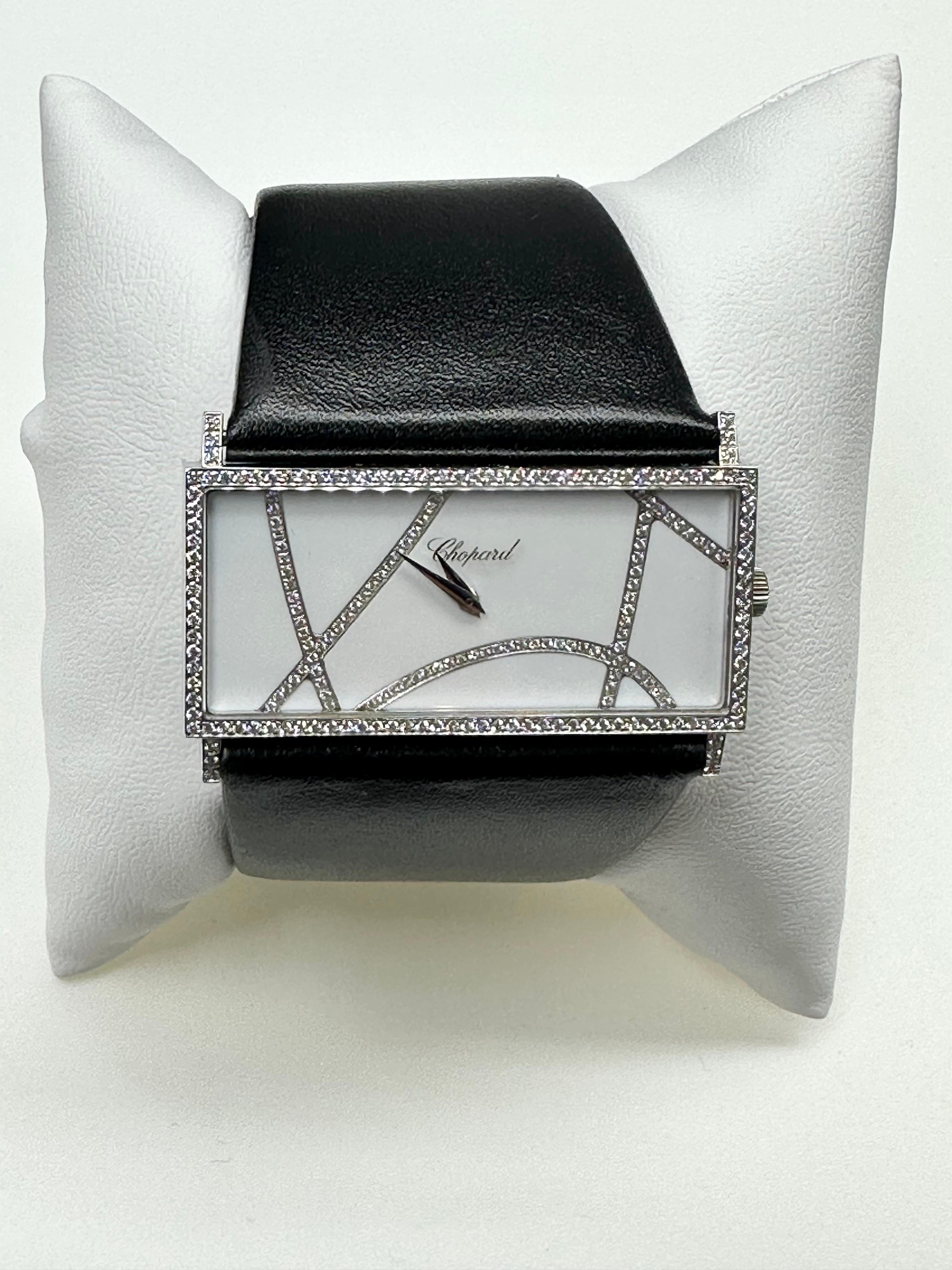 De las mujeres Chopard Rectangle 13/9130 18k White Gold en venta