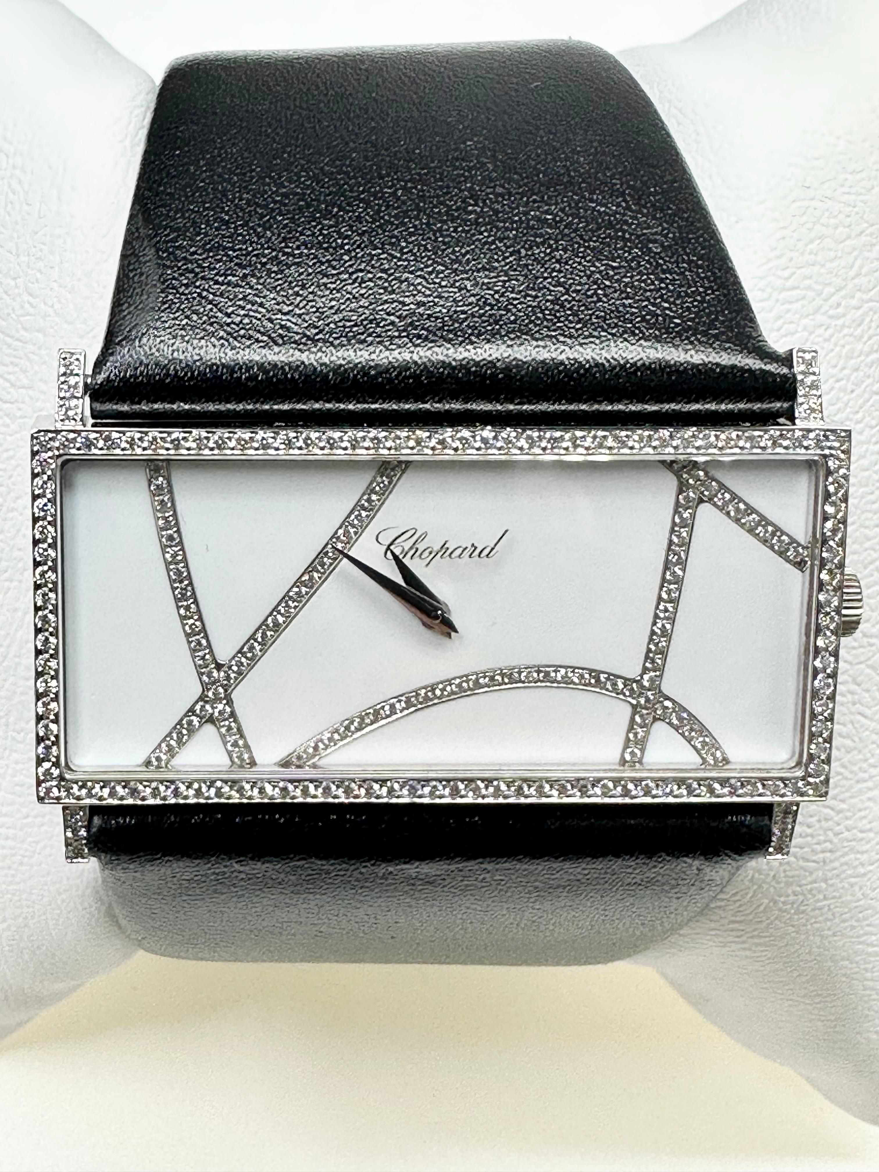 Chopard Rectangle 13/9130 18k White Gold en venta 1