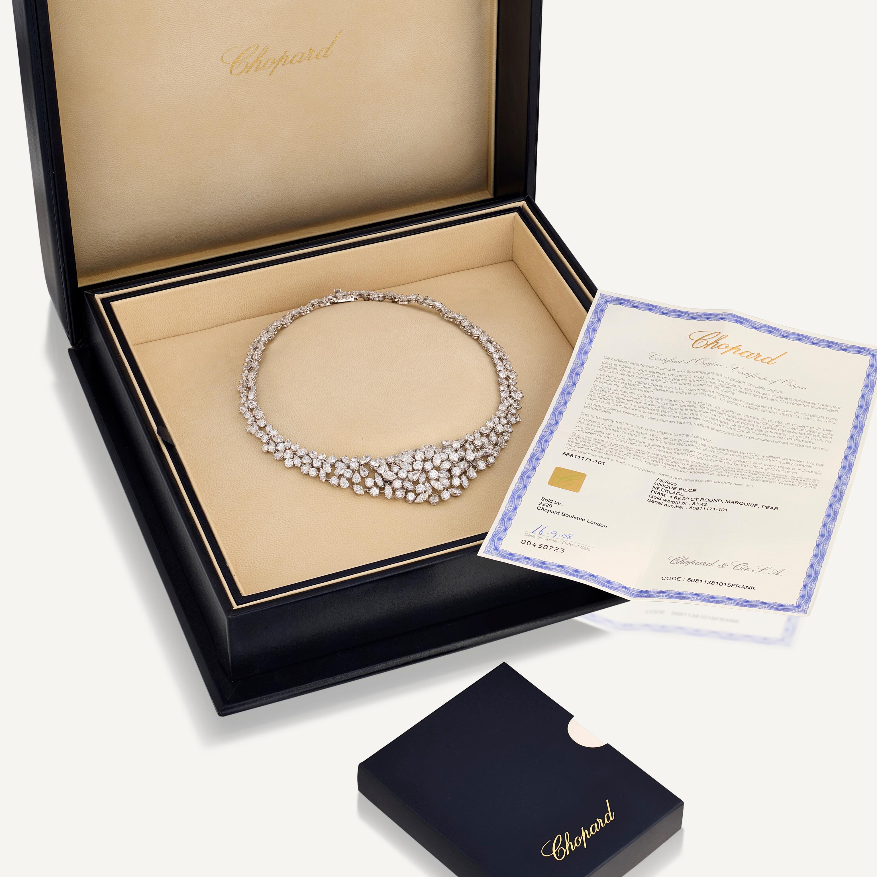 Moderno Collana di diamanti Chopard Red Carpet Collection'S in vendita