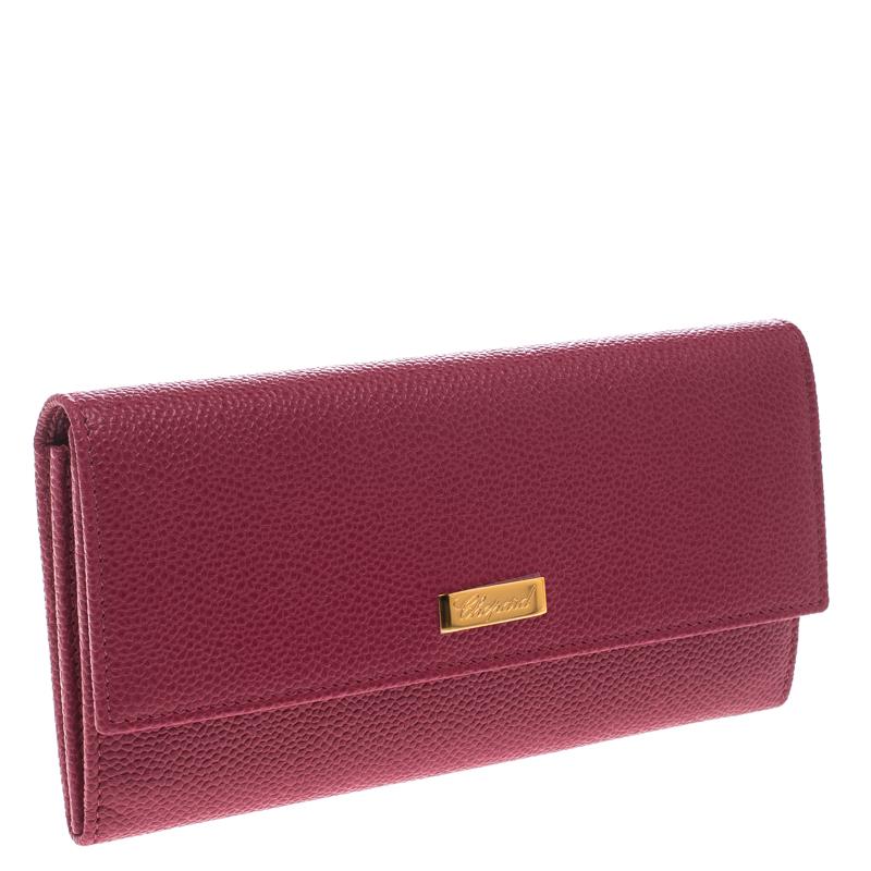 Chopard Red Leather Miss Happy Continental Wallet 4