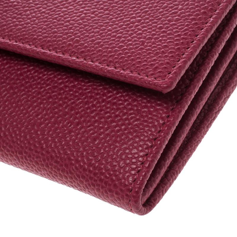 Brown Chopard Red Leather Miss Happy Continental Wallet