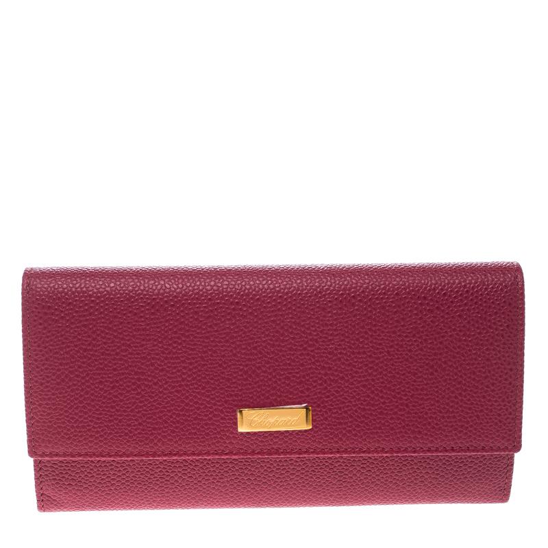 Chopard Red Leather Miss Happy Continental Wallet