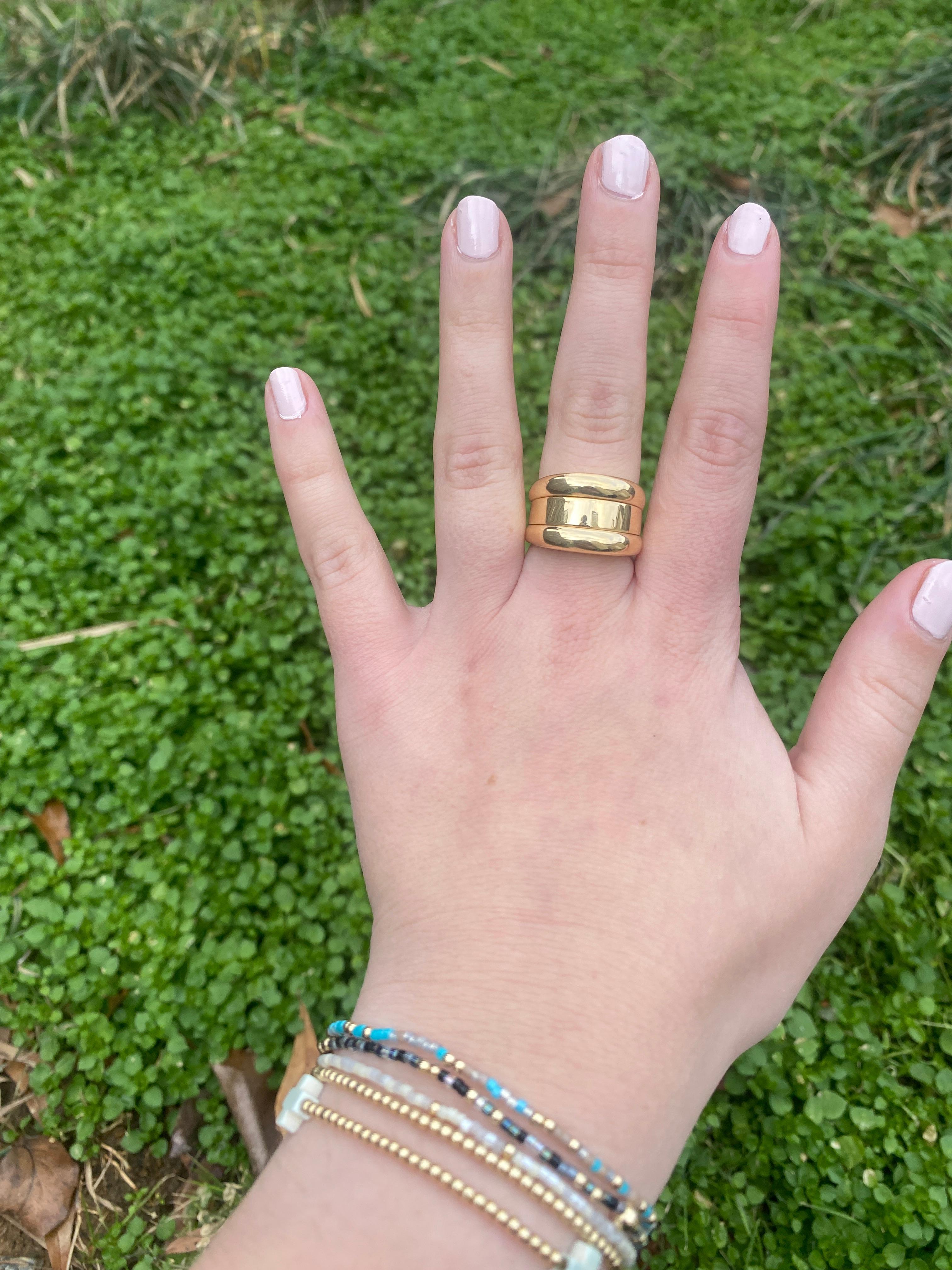 Chopard Ridged Dome Ring, 18K Yellow Gold, Ring Size 8, La Strada Collection 3
