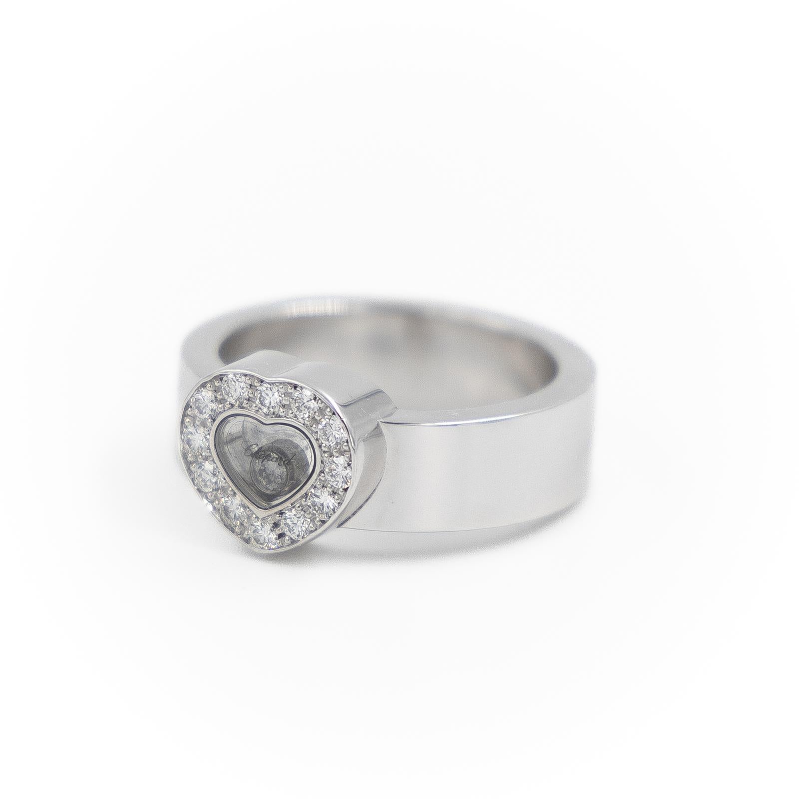 Brilliant Cut Chopard Ring Happy Diamond White GoldDiamond