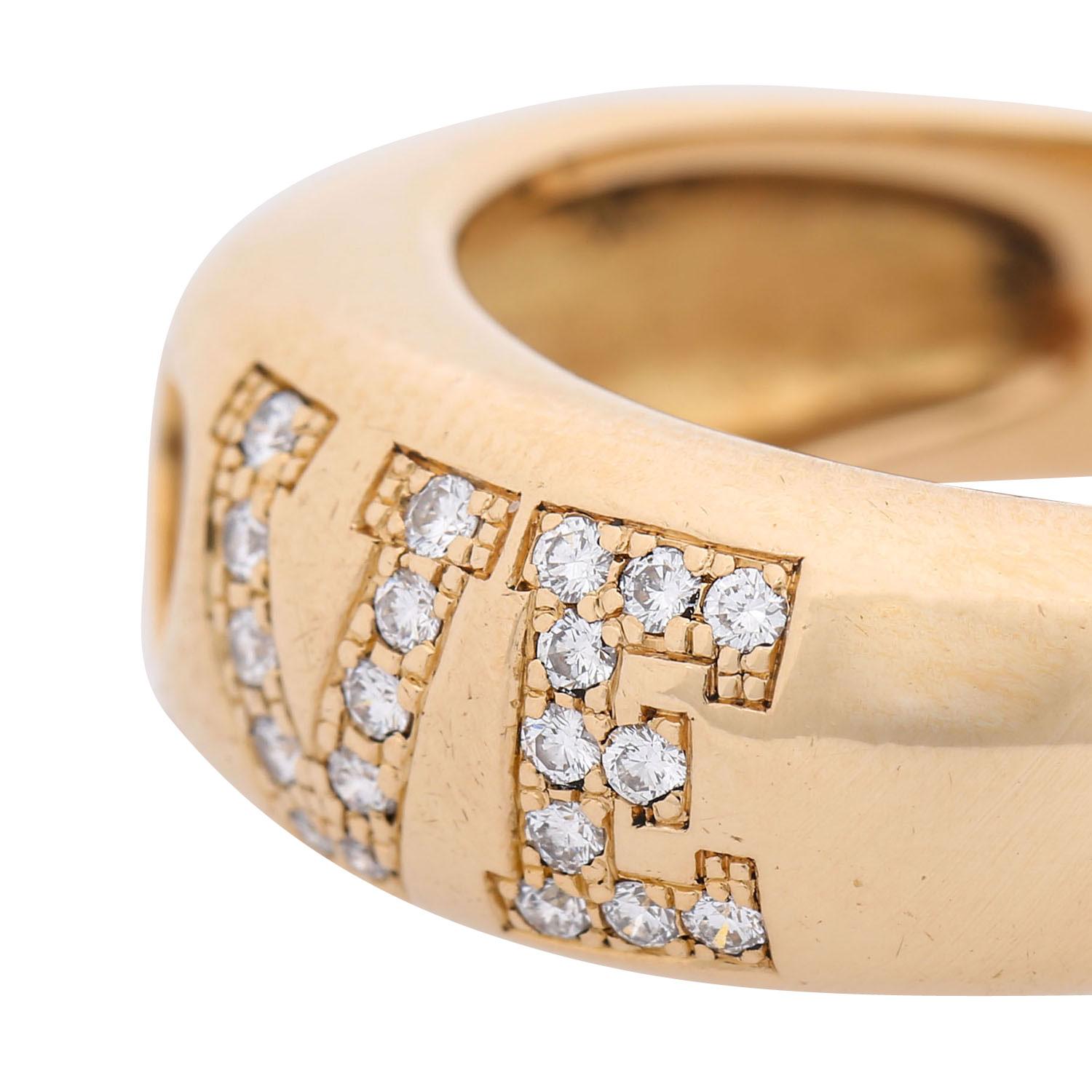 Brilliant Cut Chopard Ring 'LOVE' with Brilliant-Cut Diamonds Total Approximately 0.3 Carat For Sale