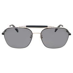 Gafas de sol Chopard en metal negro oro rosa con lentes ahumadas polarizadas 95221-0542
