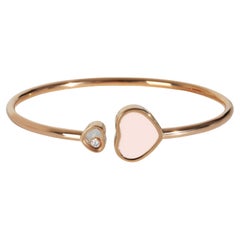 Chopard Rose Gold Diamond Happy Heart Bangle Bracelet