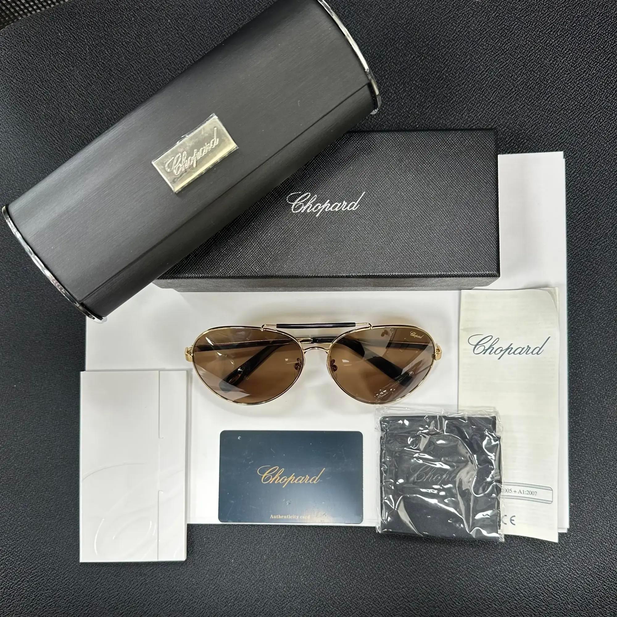 Chopard Rose Gold Roviex Lenses Metal Frame Polarized Lens Sunglasses 95221-0239 Unisexe en vente