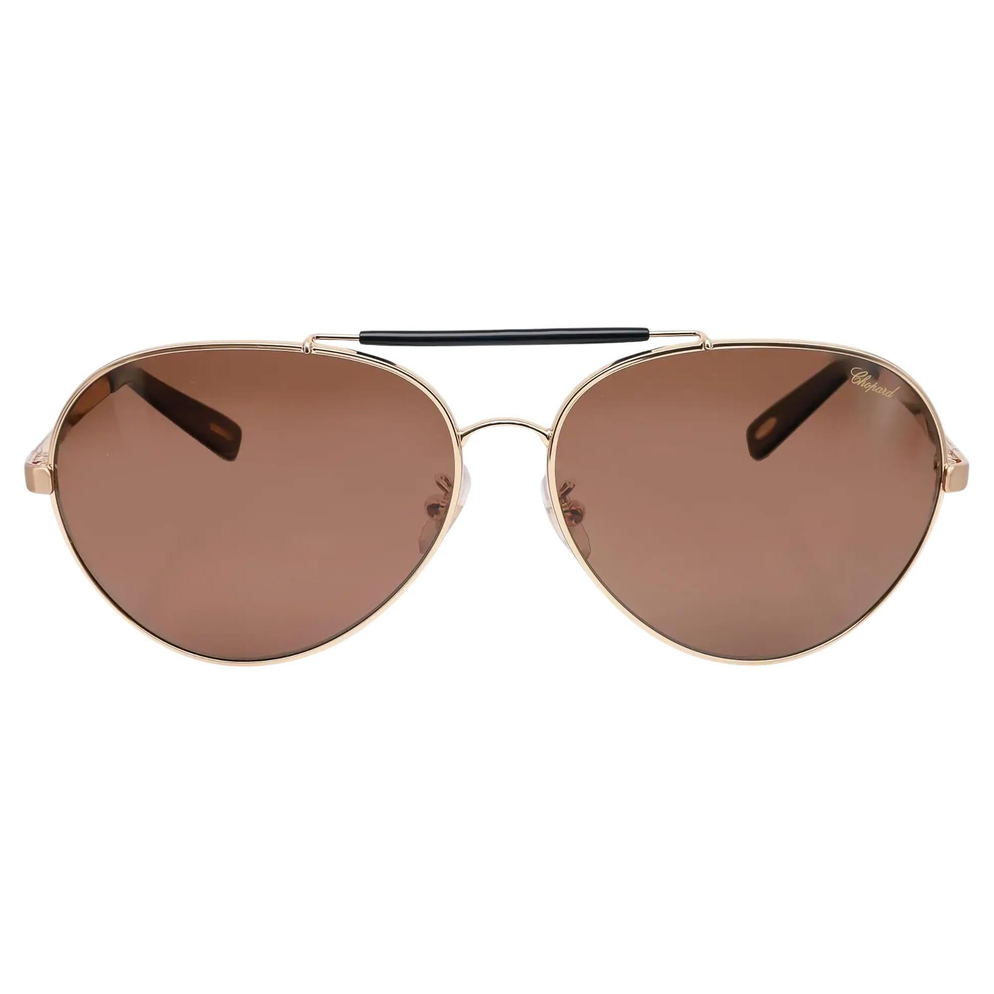 Chopard Rose Gold Roviex Lenses Metal Frame Polarized Lens Sunglasses 95221-0239 en vente