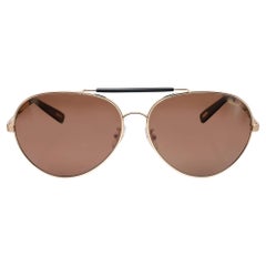 Gafas de sol Chopard con lentes Roviex en oro rosa y montura de metal con lentes polarizadas 95221-0239