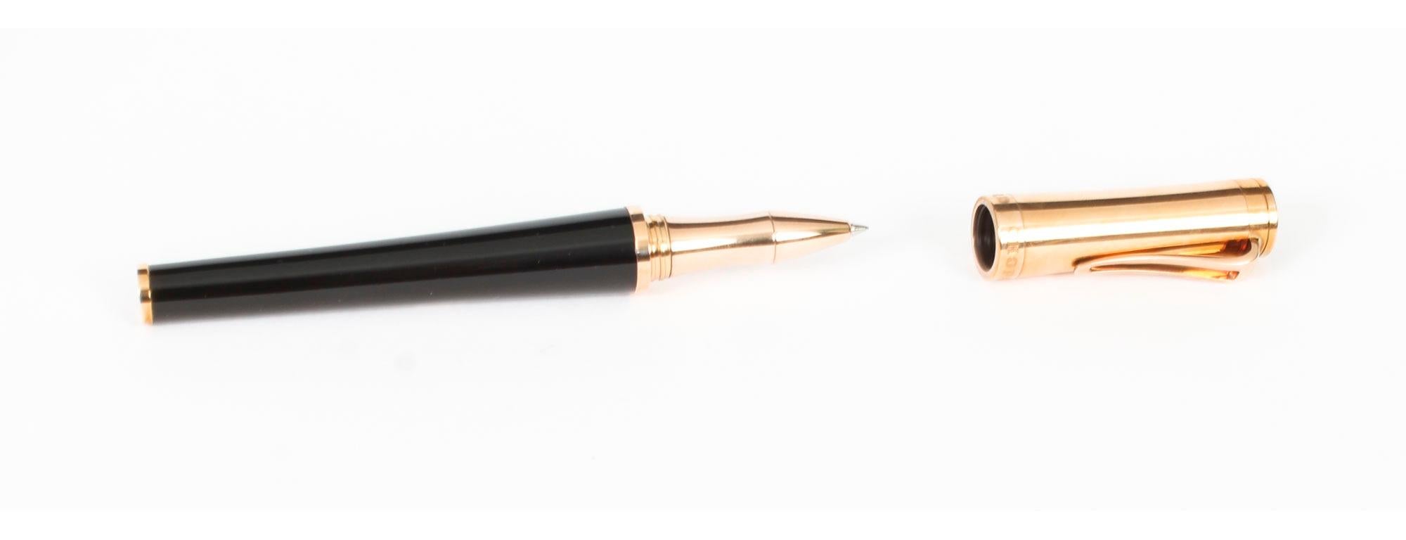 Chopard Rose Gold Travelling Alarm Clock & Pen In Presentation Box 20th Century For Sale 13
