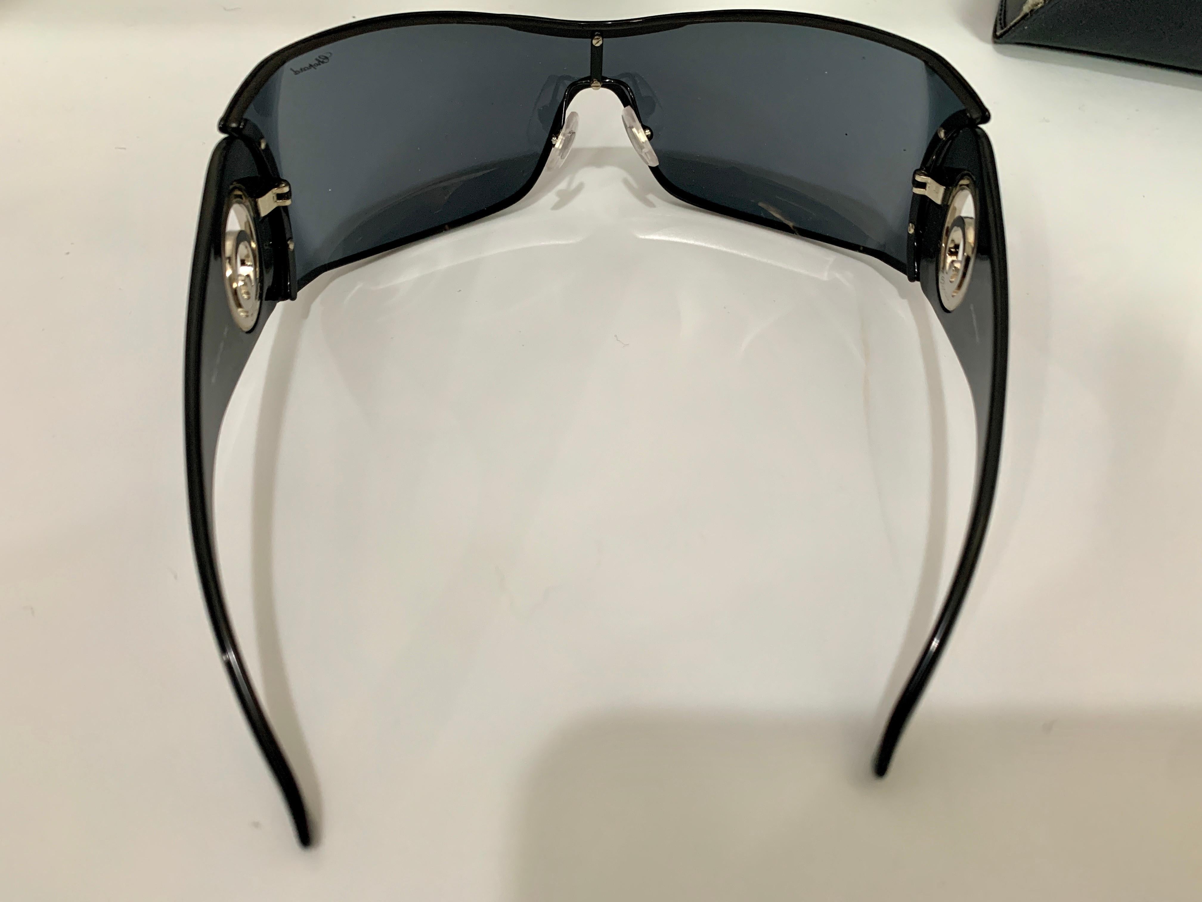 Chopard SCH 638S 0530 Black Women Sunglasses, Oversized, Made in Italy In New Condition In New York, NY
