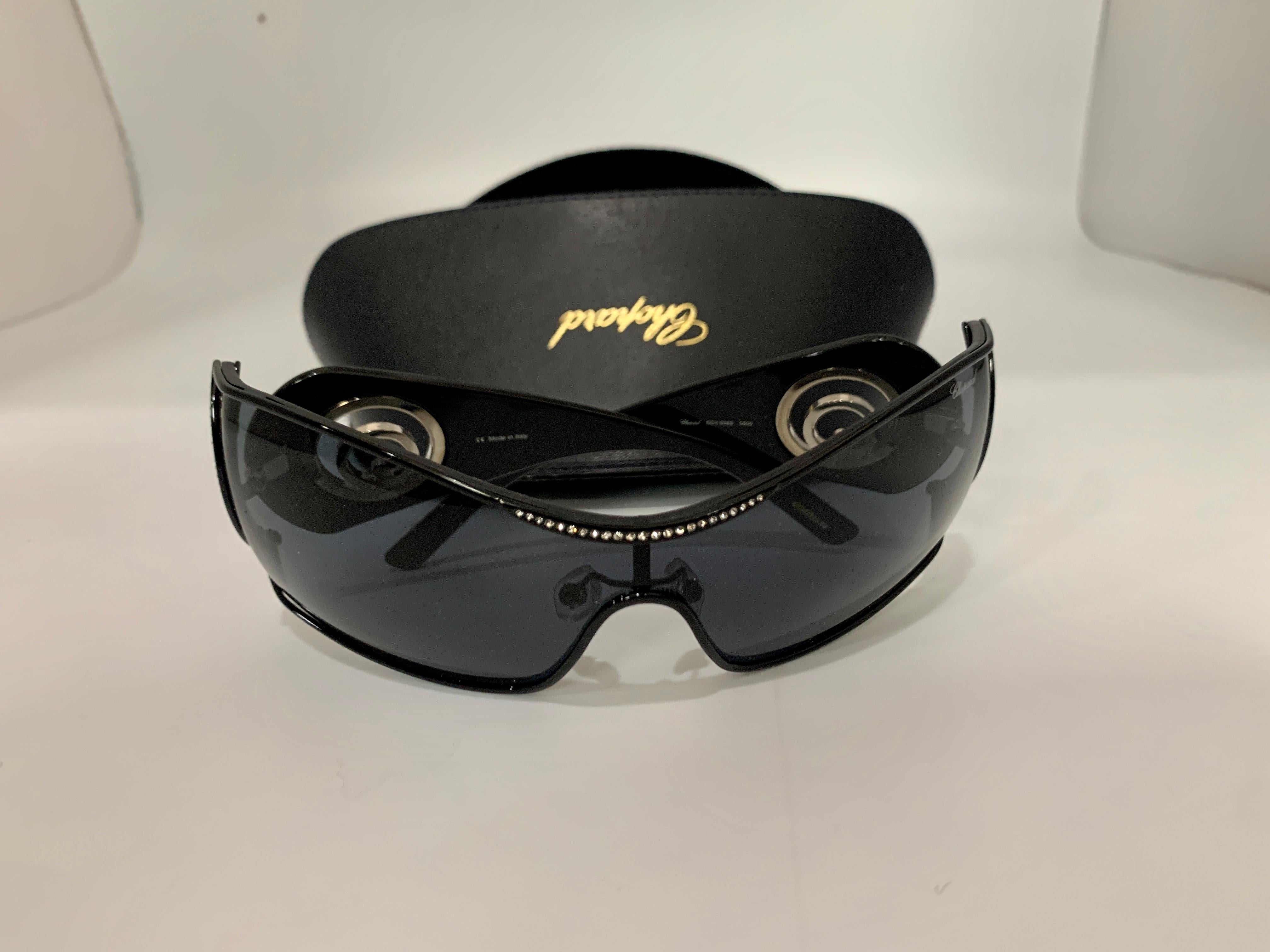 Chopard SCH 638S 0530 Black Women Sunglasses, Oversized, Made in Italy 1