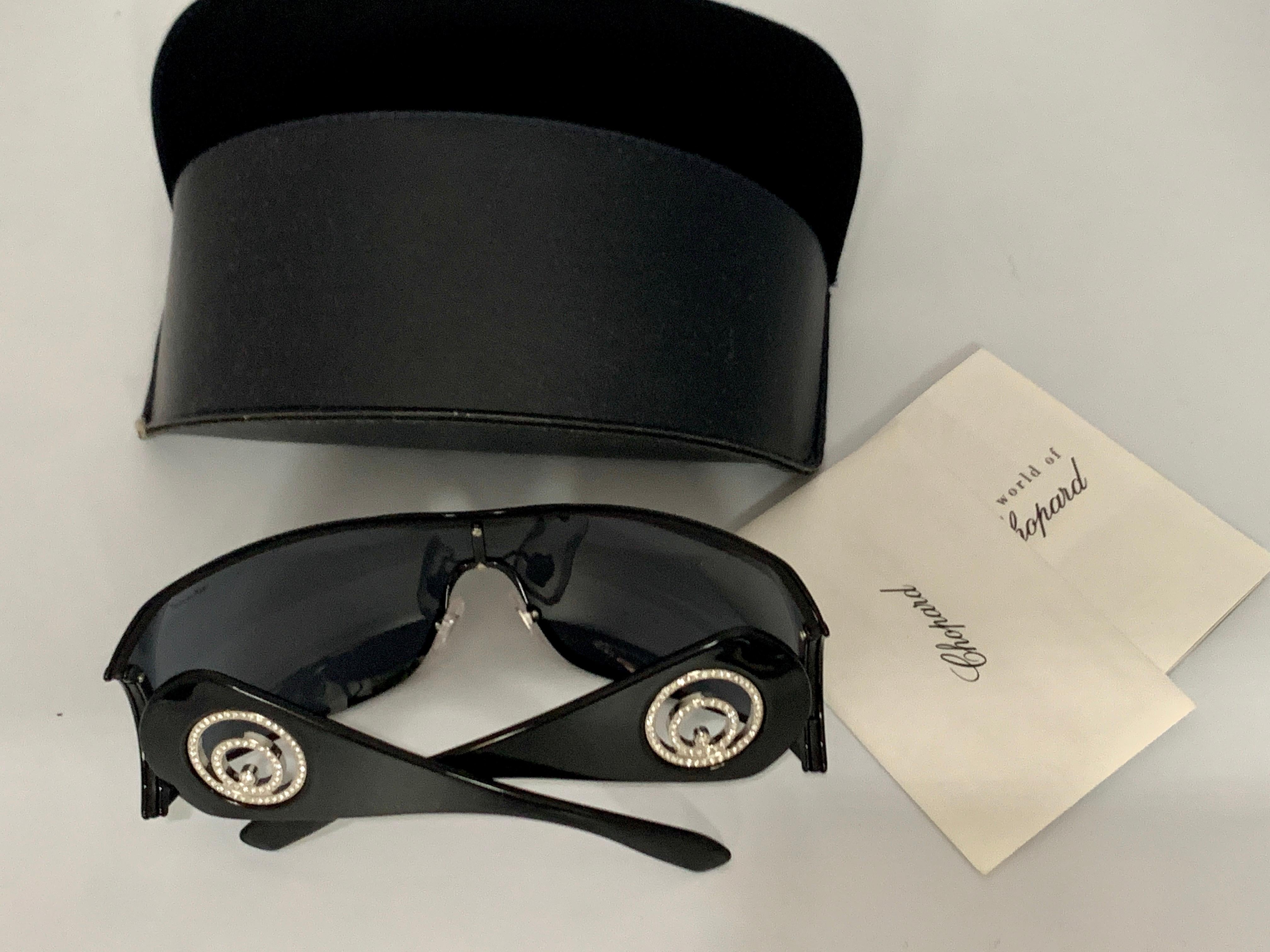 Chopard SCH 638S 0530 Black Women Sunglasses, Oversized, Made in Italy 4