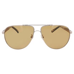 Gafas de sol Chopard con montura de metal dorado claro brillante y lentes polarizadas ocres 95221-0417