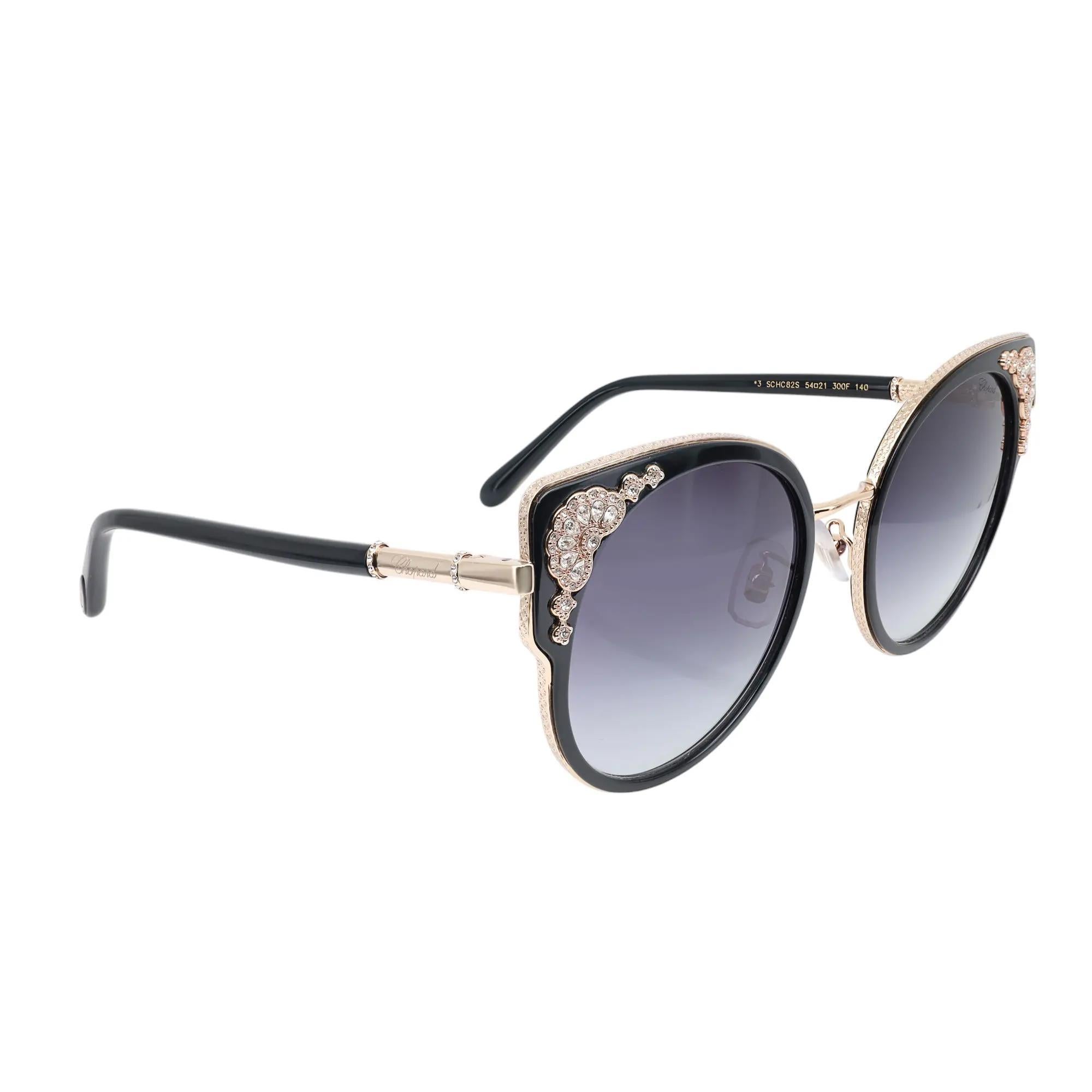 Chopard Shiny Rose Gold Metal Frame Smoke Gradient Lens Sunglasses 95221-0442 In New Condition For Sale In New York, NY