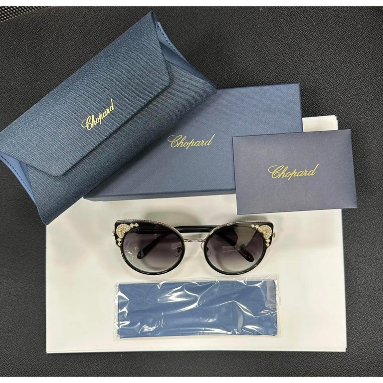 Chopard Shiny Rose Gold Metal Frame Smoke Gradient Lens  display picture 1