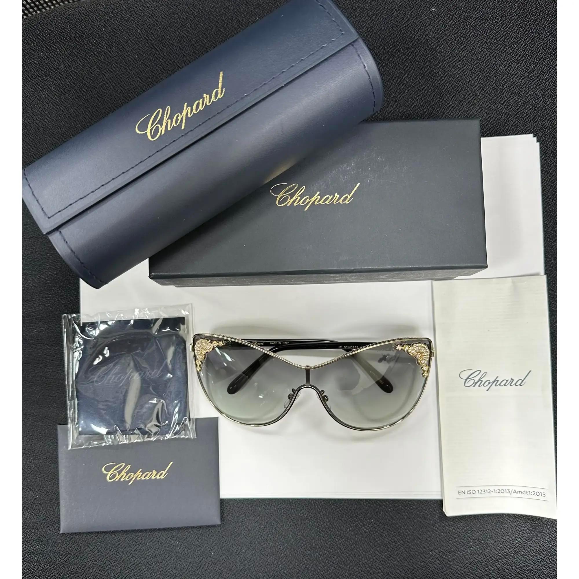 Gray Chopard Shiny Rose Gold Metal Frame Smoke Gradient Lens Sunglasses 95221-0446 For Sale