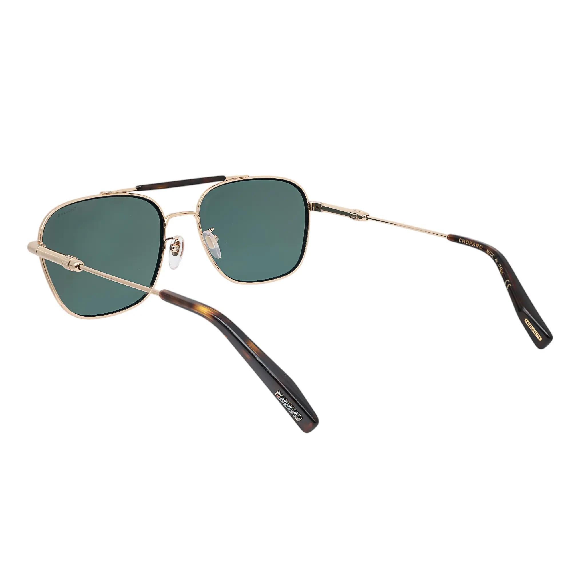 Chopard Shiny Rose Gold Metal Gray/Green Polarized Lens Sunglasses 95221-0544 For Sale 1
