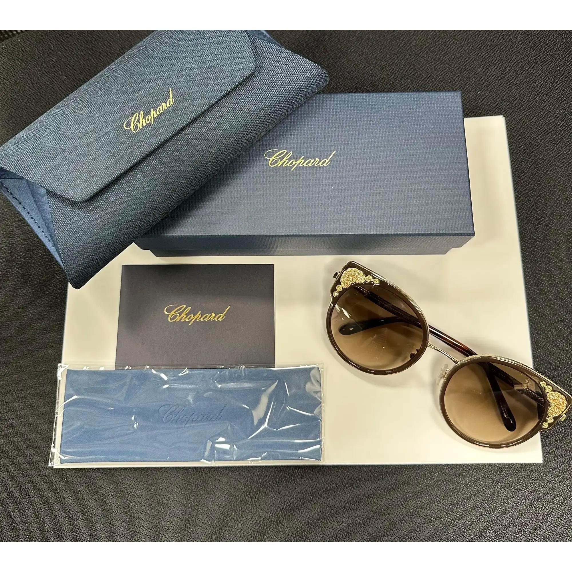Chopard Shiny Rose Gold Metal With Brown Gradient Lens Sunglasses 95221-0443 For Sale 1