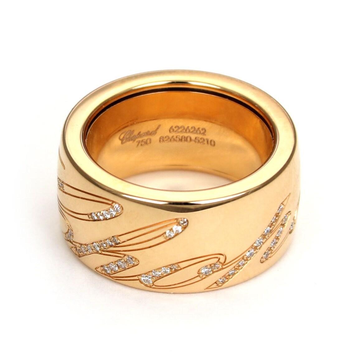 Chopard Signature Diamant Chopardissimo 18k Rosa Gold Bandring Größe 6 Damen