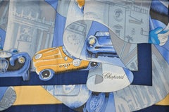 Chopard Seidenjacquard Formel Cars Mille Miglia-Schal aus Seide