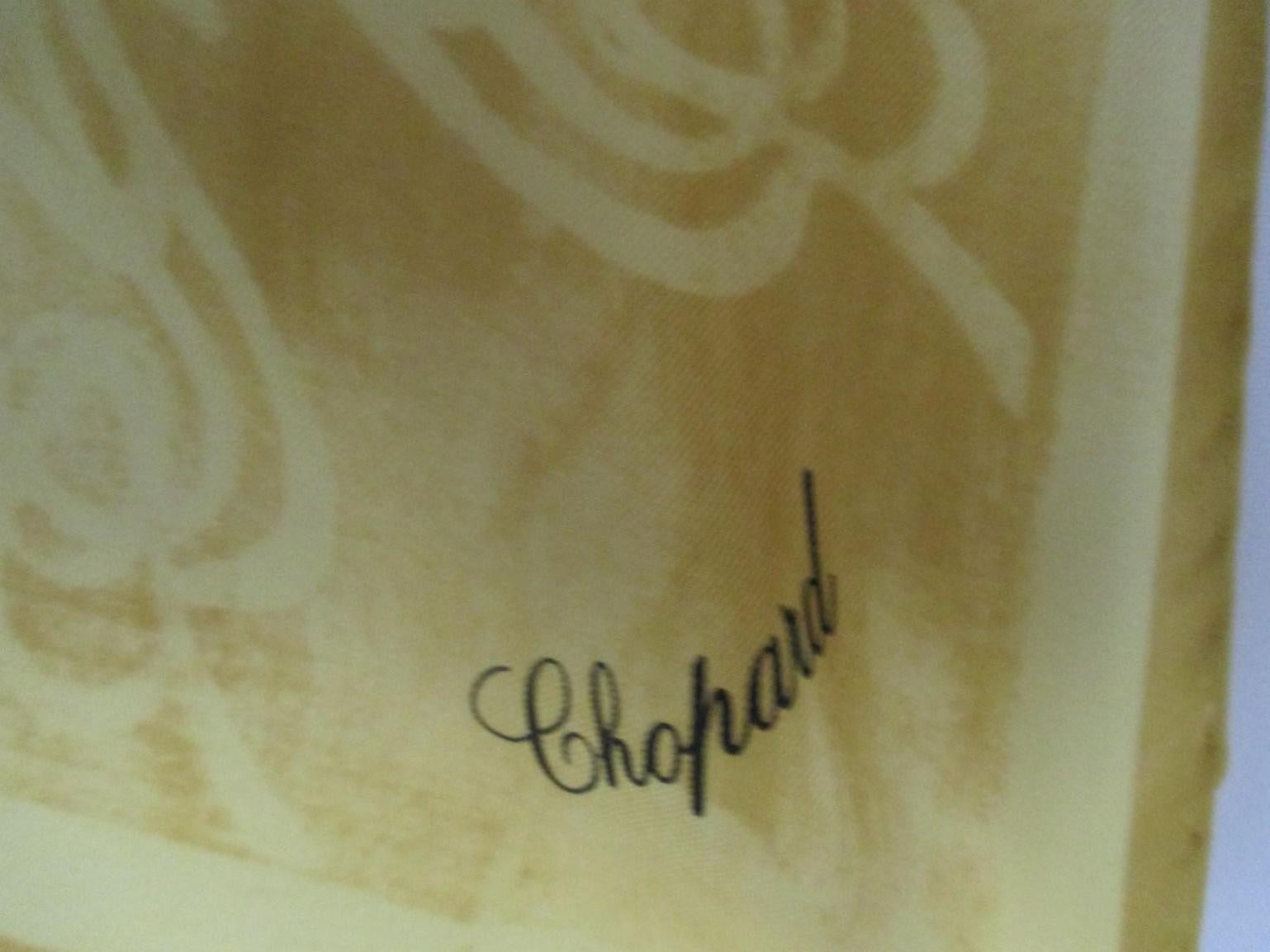 Women's or Men's Chopard for Heiando Silk Scarf Butterfly Flowers For Sale