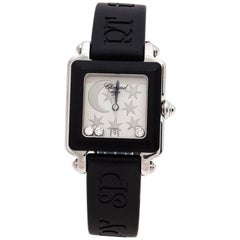 omega deville ladies Chopard Silver Stainless Steel Rubber Be Happy 2 Women
s Wristwatch 27 mm