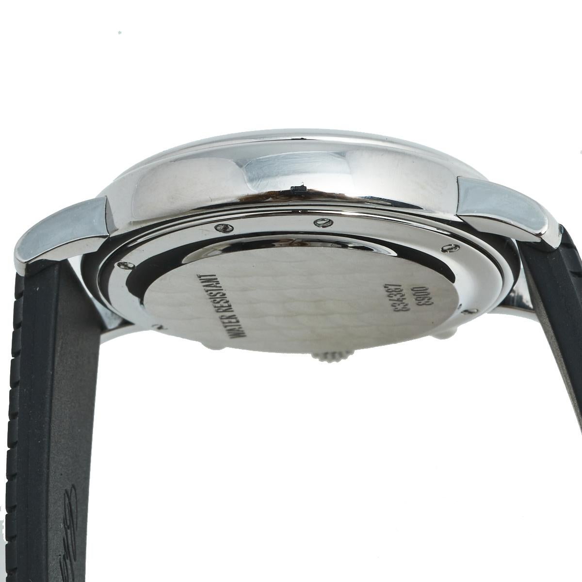 Chopard Silver Stainless Steel Rubber Mille Miglia 8900 Women's Wristwatch 33 mm 1