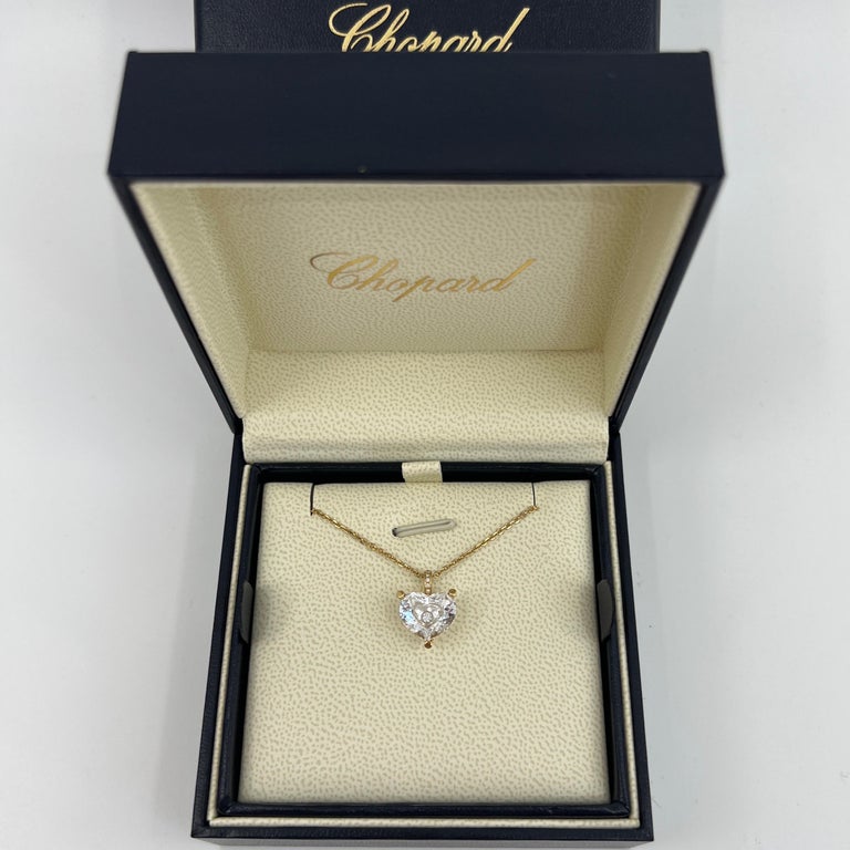 Chopard So Happy Diamonds Heart 18k Yellow Gold Pendant Necklace with Box 2